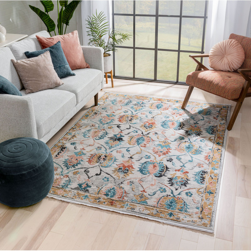 Well Woven Indira Oriental Beige/Orange/Blue Area Rug Wayfair.ca